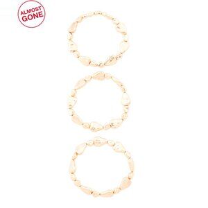 DANNIJO Gold Lester Gold Tone Beaded Bracelet Set